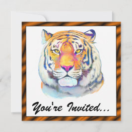 Convites Tigre em Cores Aniversário