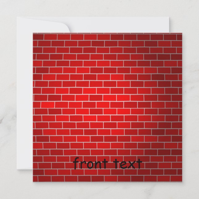 Convites Tijolo Vermelho com Fundo de Destaque (Frente)