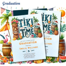 TIKI GRADUATION Tropical Luau Partido Havaiano