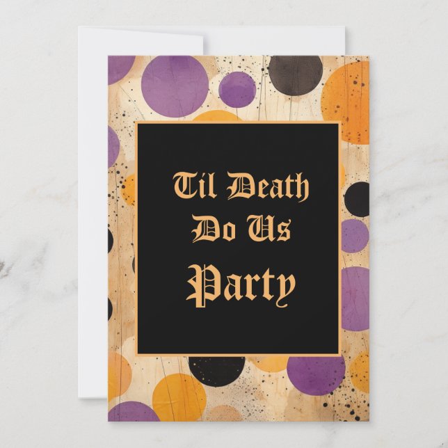 Convites Til Death Do U Party Halloween Invitation (Frente)