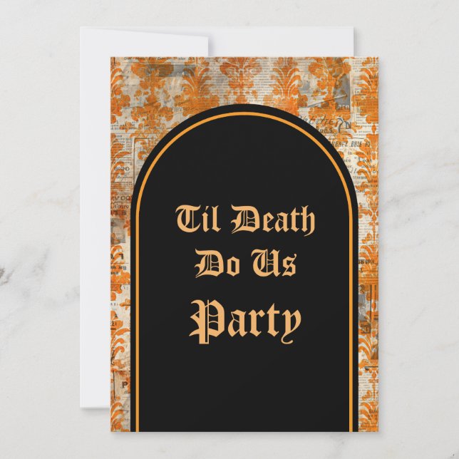 Convites Til Death Do U Party Halloween Invitation (Frente)