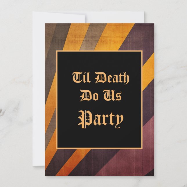 Convites Til Death Do U Party Halloween Invitation (Frente)