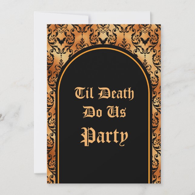 Convites Til Death Do U Party Halloween Invitation (Frente)