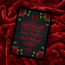 Convites Til Death Do Us Part Gótico Black Save the Date