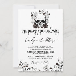 Convites Til Death Do Us Part Halloween Gothic Wedding Invi
