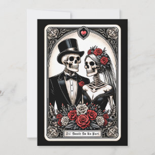 Convites Til Death Do Us Part Rosa Tarot Wedding