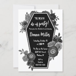 Convites Til Death Do Us Party, Floral Bachelorette Party