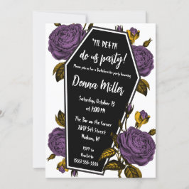 Convites Til Death Do Us Party, Floral Bachelorette Party