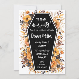Convites Til Death Do Us Party, Floral Bachelorette Party