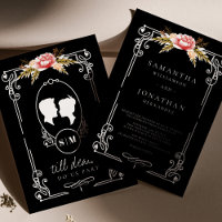 Til Death Gothic Black Floral Casamento