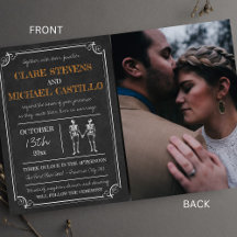 Til Death Halloween Skeleton Orange Black Casament