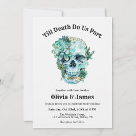 Convites Til Death Nos Parte Do Casamento De Halloween Góti