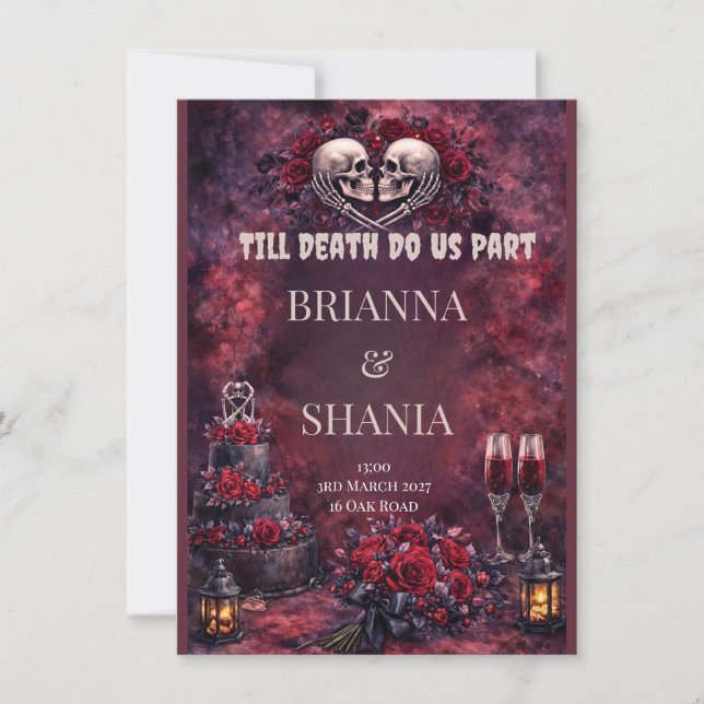 Convites Till Death Do Us Part (Frente)