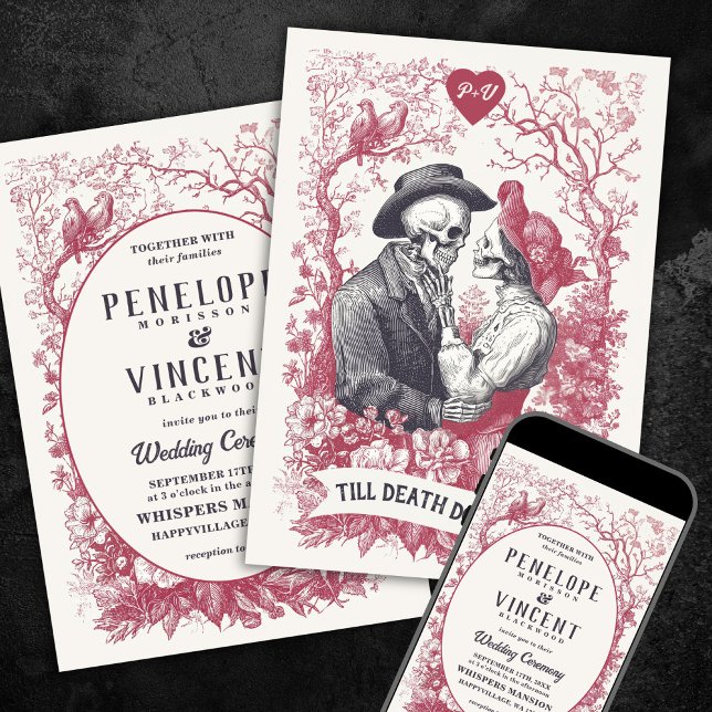 Convites Till Death Wedding Invitation (Criador carregado)