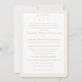 Convites Timeless Catholic Monogrammed Wedding Invitation