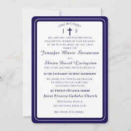 Convites Timeless Catholic Monogrammed Wedding Invitation