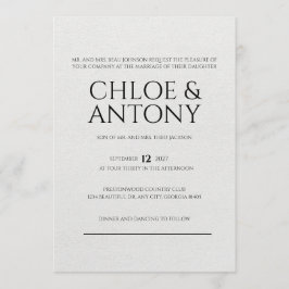 Convites Timeless, Elegant Wedding Invitation