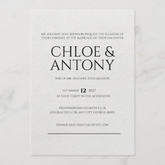 Convites Timeless, Elegant Wedding Invitation
