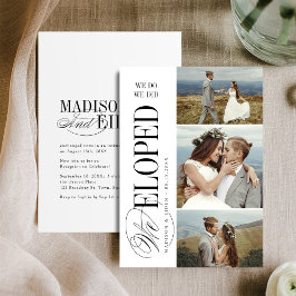 Convites Timeless Typography 3 photo We Eloped Reception