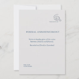 Convites Timepiece- Minimalist Union Announcement