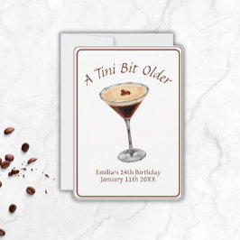 Convites Tini Bit Antigo - Tema Espresso Martini