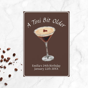Convites Tini Bit Antigo - Tema Espresso Martini