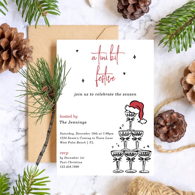 Convites Tini Bit Festivo Martini Natal (Criador carregado)