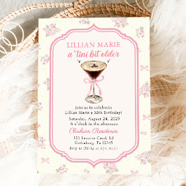 Convites Tini Bit Older Espresso Martini Coquette Birthday