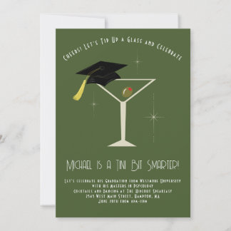 Convites Tini Bit Smarter Graduation Party Martini Bar