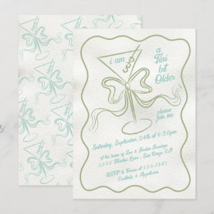 Convites Tini mais velho Martini Arco Funky Birthday