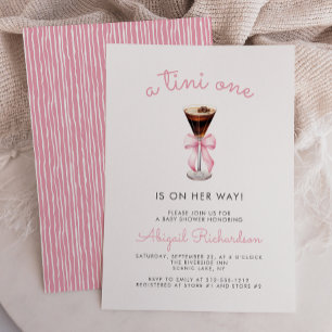 Convites Tini One Espresso Martini Festa de Bebê Menina Ros