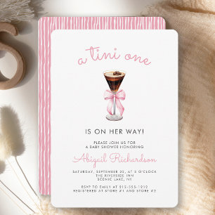 Convites Tini One Espresso Martini Festa de Bebê Menina Ros