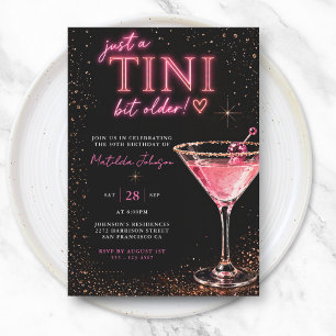 Convites Tini Um Pouco Mais Velho Neon Rosa 30º Aniversário