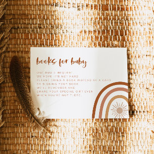 Convites TINLEY Boho Terracotta Rainbow Books para Bebê