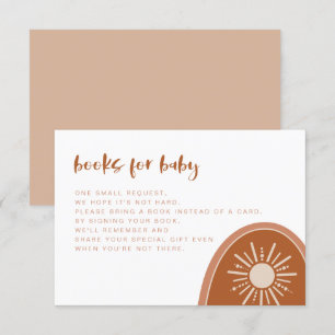 Convites TINLEY Boho Terracotta Rainbow Books para Bebê In