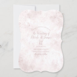 Convites Tinta Aguarela Rosa Rubor Casamento Glam Moderno