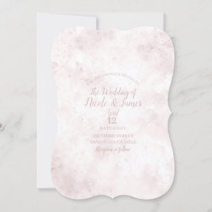 Convites Tinta Aguarela Rosa Rubor Casamento Glam Moderno