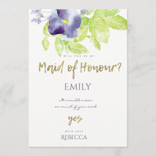 CONVITES TINTA AQUA AZUL FLORAL WATERCOLOUR DONZELA DE HONR
