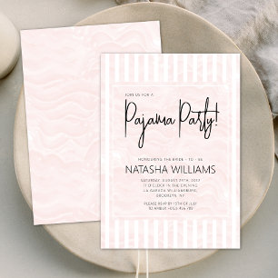 Convites Tinta Cintilante do Partido Pajama Rosa