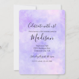 Convites Tinta Cor-de-rosa Roxa Feminina