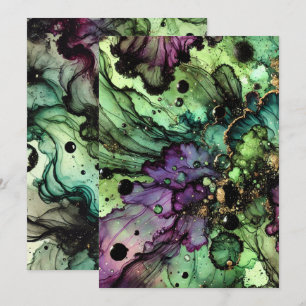 Convites Tinta de Álcool do Halloween de Bruxa Imprimível