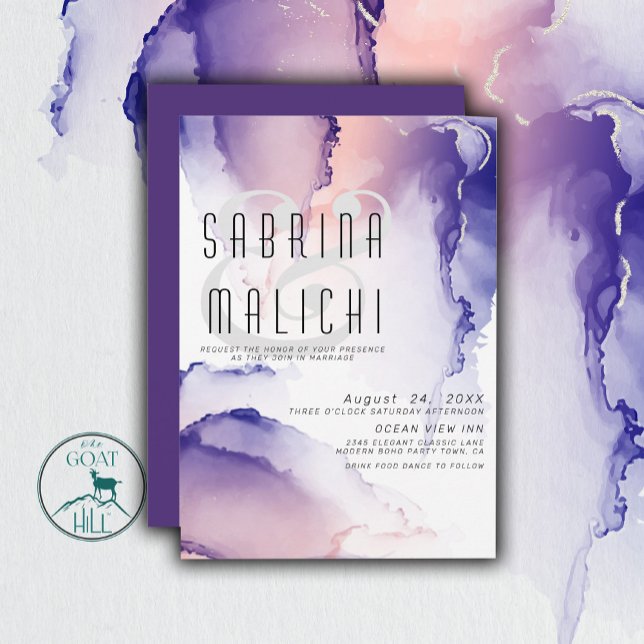 Convites Tinta de álcool mágica Rosa (Criador carregado)