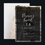 Convites Tinta de Foto Escura Sobreposição Moderno Minimal<br><div class="desc">Personalize da maneira que quiser.
Uma foto pode ser adicionada na frente e atrás.</div>