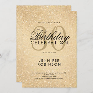 Convites Tinta Dourada de Brilhante Moderna de Qualquer Ida