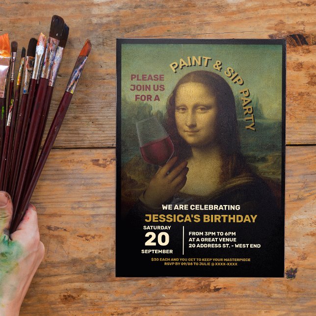 Convites Tinta e Festa de aniversário (Criador carregado)