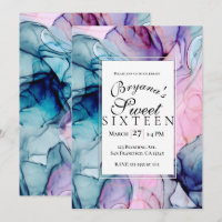 Tinta Roxa Rosa Azul Etéreo Moderno Glamouroso Doc