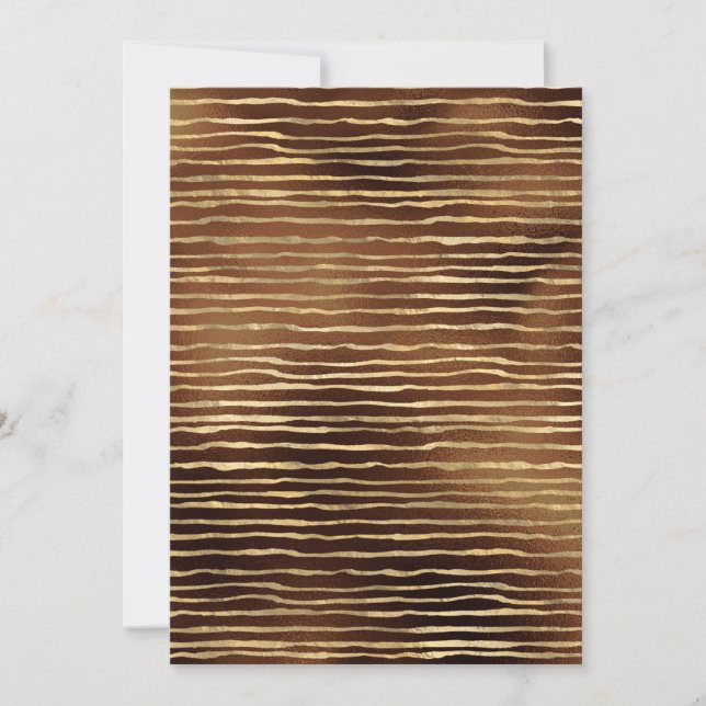 Convites Tinta Spray Marrom Bronzeada Dourada Horizontal (Frente)