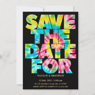Convites Tinta Tie Save the Date