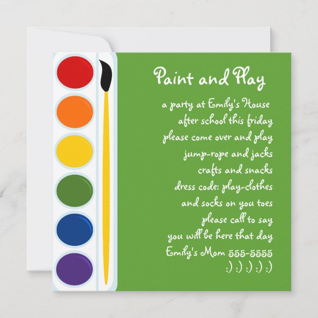 Convites Tintas e escovas (Frente)