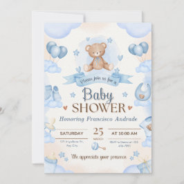 Convites Tiny Blessing Baby Shower Elegant Design